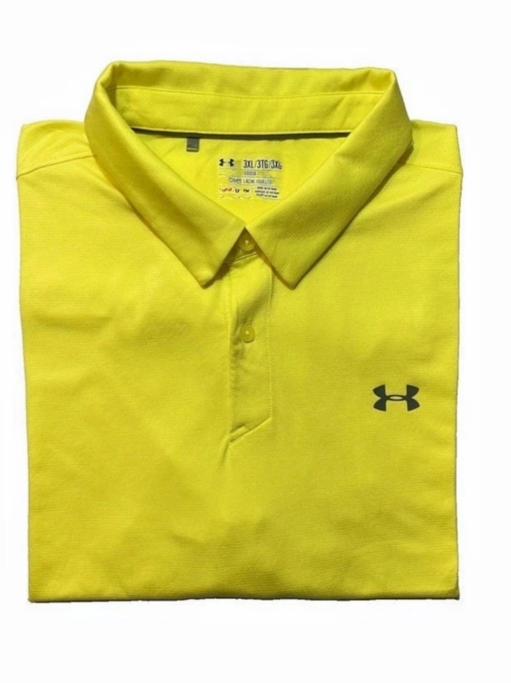 Under Armour HeatGear Loose Fit Golf Performance Polo shirt Yellow 3XL